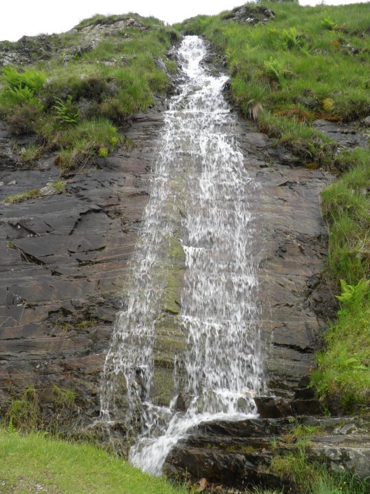 Waterfall down the cliff